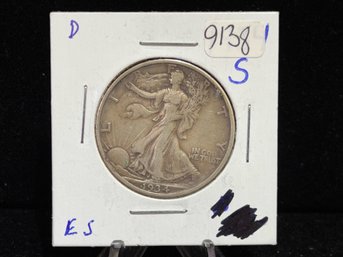 1934 S Walking Liberty Silver Half Dollar - Extra Fine