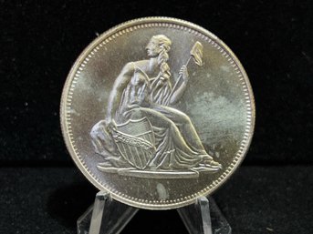 Seated Liberty Style One Troy Ounce .999 Fine Silver Round