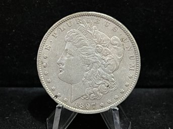 1897 P Morgan Silver Dollar - Almost Uncirculated