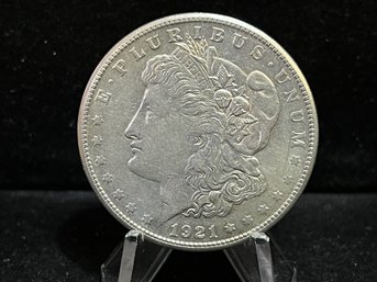 1921 S Morgan Silver Dollar - Almost Uncirculated