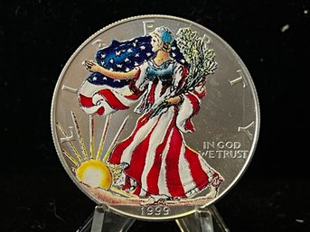 1999 American Eagle Silver Dollar - Uncirculated - Painted