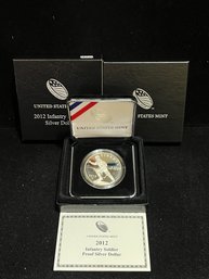 2012 US Mint Infantry Soldier Commemorative Silver Proof Coin