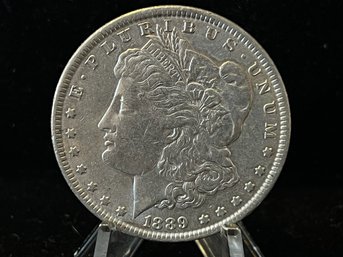 1889 P Morgan Silver Dollar - Almost Uncirculated