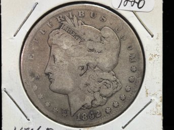 1892 CC Morgan Silver Dollar - Fine