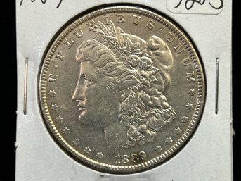 1889 P Morgan Silver Dollar - Toned - Almost Uncirculated