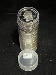 $10 Face Roll Of 40 Washington 90 Silver Quarters - Proof - States And Territories