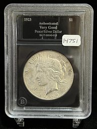 1923 S Silver Peace Dollar - Very Fine