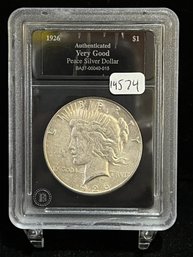 1926 S Silver Peace Dollar - Extra Fine