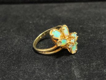Vintage 14K Gold Butterfly Opal Ring