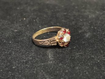 Vintage Gold Moonstone Ring Size 6.5