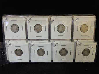 $6 Face Value Lot Of Barber Series Silver Dimes, Quarters, And Half Dollars - Carded