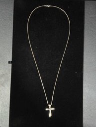 Vintage Sterling Silver Chain With Cross Pendant