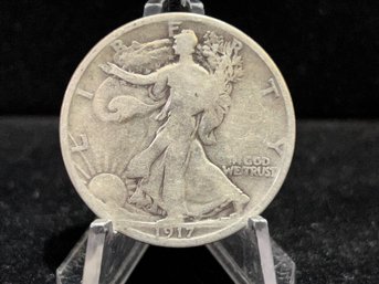 1917 Walking Liberty Silver Half Dollar - Good