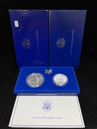 1986 US Mint Statue Of  Liberty Uncirculated Silver Dollar Set - Low Mintage