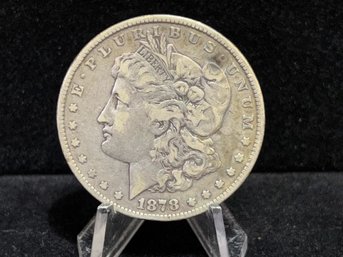 1878 P Morgan Silver Dollar - 7 Tail Feathers - Fine