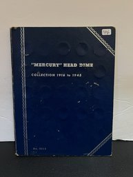 1916 To 1945 Mercury Dime Book - Missing 3 Coins