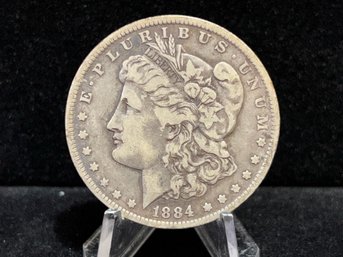 1884 O Morgan Silver Dollar - Filled O - Very Fine
