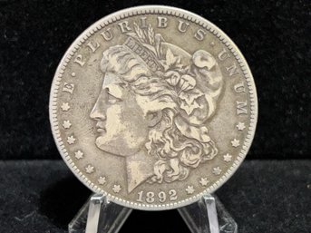 1892 P Morgan Silver Dollar - Very Fine