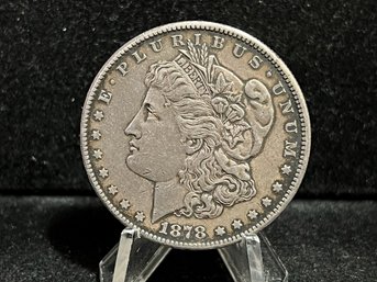 1878 S Morgan Silver Dollar - Almost Uncirculated