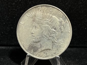 1922 D Peace Silver Dollar - Almost Uncirculated