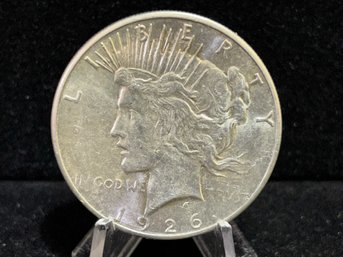 1926 S Peace Silver Dollar - Almost Uncirculated