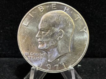 1971 S Eisenhower Dollar - 40 Percent Silver - Uncirculated