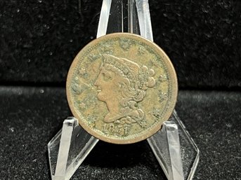 1851 Draped Bust Half Cent - Very Fine