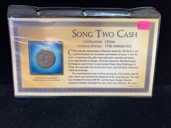 11th Century Chinese Song Dynasty 2 Cash Coin