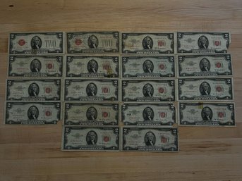 $36 Face Value Lot Of $2 Bills