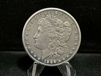1886 S Morgan Silver Dollar - Extra Fine - Bent