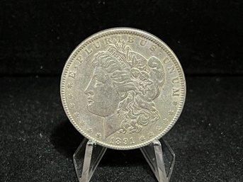 1891 P Morgan Silver Dollar - Almost Uncirculated