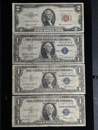 $5 Face Value Lot Of Mixed US Currency - 1953 $2 Note, 1935, & 1957 $1 Notes