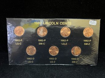 1982 Lincoln Cents With All Varieties