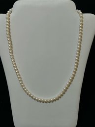 5.5 Mm Natural Pearl Necklace With 10k Clasp