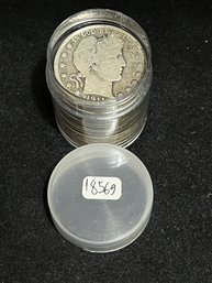 Roll Of Mixed Year Barber Half Dollars - Various Conditions $10 Face Value