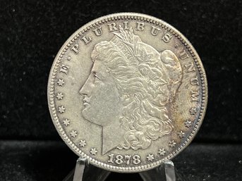 1878 S Morgan Silver Dollar - Almost Uncirculated