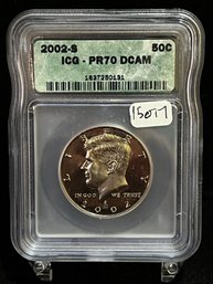 2002 S Kennedy Proof Half Dollar - ICG PR70 DCAM