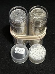 Two Rolls Of Mercury Silver Dimes - $10 Face Value - 100 Dimes Total - Mixed Grades And Years