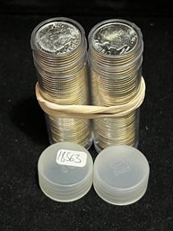 Two Rolls Of Uncirculated Roosevelt Silver Dimes - $10 Face Value - 100 Dimes Total