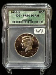 2003 S Kennedy Proof Half Dollar - ICG PR70 DCAM