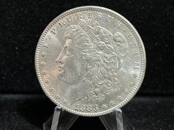 1883 P Morgan Silver Dollar - Almost Uncirculated