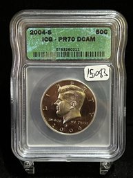 2004 S Kennedy Proof Half Dollar - ICG PR70 DCAM