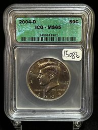 2004 D Kennedy Proof Half Dollar - ICG MS65