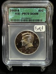 2005 S Kennedy Proof Half Dollar - ICG PR70 DCAM