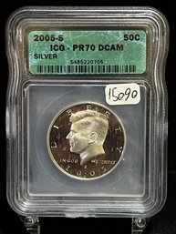 2005 S Kennedy Proof Silver Half Dollar - ICG PR70 DCAM