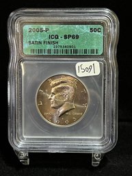 2005 P Kennedy Proof Silver Half Dollar - ICG SP69