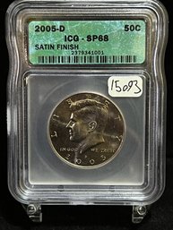 2005 D Kennedy Silver Half Dollar - ICG SP68