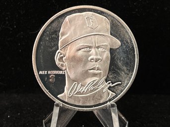 Numbered Edition Alex Rodriguez .999 Fine Silver 1 Troy Ounce Round