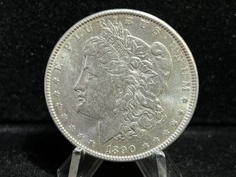 1890 P Morgan Silver Dollar - Almost Uncirculated