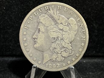 1892 S Morgan Silver Dollar - Fine